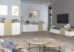 OTTO home Highboard »Highboard ETHOS, Kommode, Schrank, Kredenz« 1 Stk. tlg. Mit 4 Drehtüren, 9 Innenfächern und 2 Außenfächern, B.130 cm