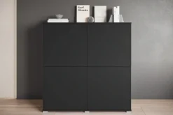 OTTO home Highboard »Kenia, moderne grifflose Hochkommode mit 4 Türen, Breite 120 cm« 1 Stk. tlg. Push-to-Open-Fronten, höhenverstellbaren Einlegeböden