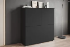 OTTO home Highboard »Kenia, moderne grifflose Hochkommode mit 4 Türen, Breite 120 cm« 1 Stk. tlg. Push-to-Open-Fronten, höhenverstellbaren Einlegeböden