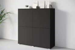 OTTO home Highboard »Kenia, moderne grifflose Hochkommode mit 4 Türen, Breite 120 cm« 1 Stk. tlg. Push-to-Open-Fronten, höhenverstellbaren Einlegeböden