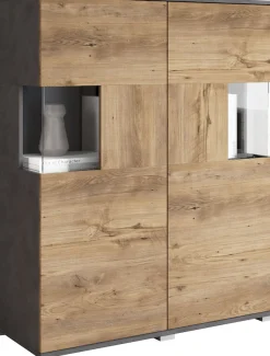OTTO home Highboard »Kenia« 1 Stk. tlg. Modernes Highboard mit Glastüren, Breite 100 cm