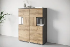 OTTO home Highboard »Kenia« 1 Stk. tlg. Modernes Highboard mit Glastüren, Breite 100 cm
