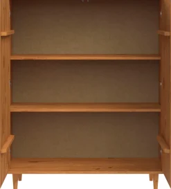 OTTO home Highboard »Malmedy Front mit gefrästen Rillen« Kommode Midischrank aus massivem Kiefernholz, Push-to-open, B 100 cm