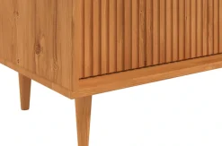 OTTO home Highboard »Malmedy Front mit gefrästen Rillen« Kommode Midischrank aus massivem Kiefernholz, Push-to-open, B 100 cm