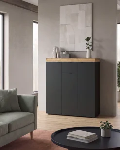 OTTO home Highboard »MAMBO II, Breite 105cm, 3 Türen, 1 Schubkasten, 9 Fächer« 1 Stk. tlg. Kommode, Sideboard, Wohnzimmer, Schlafzimmer