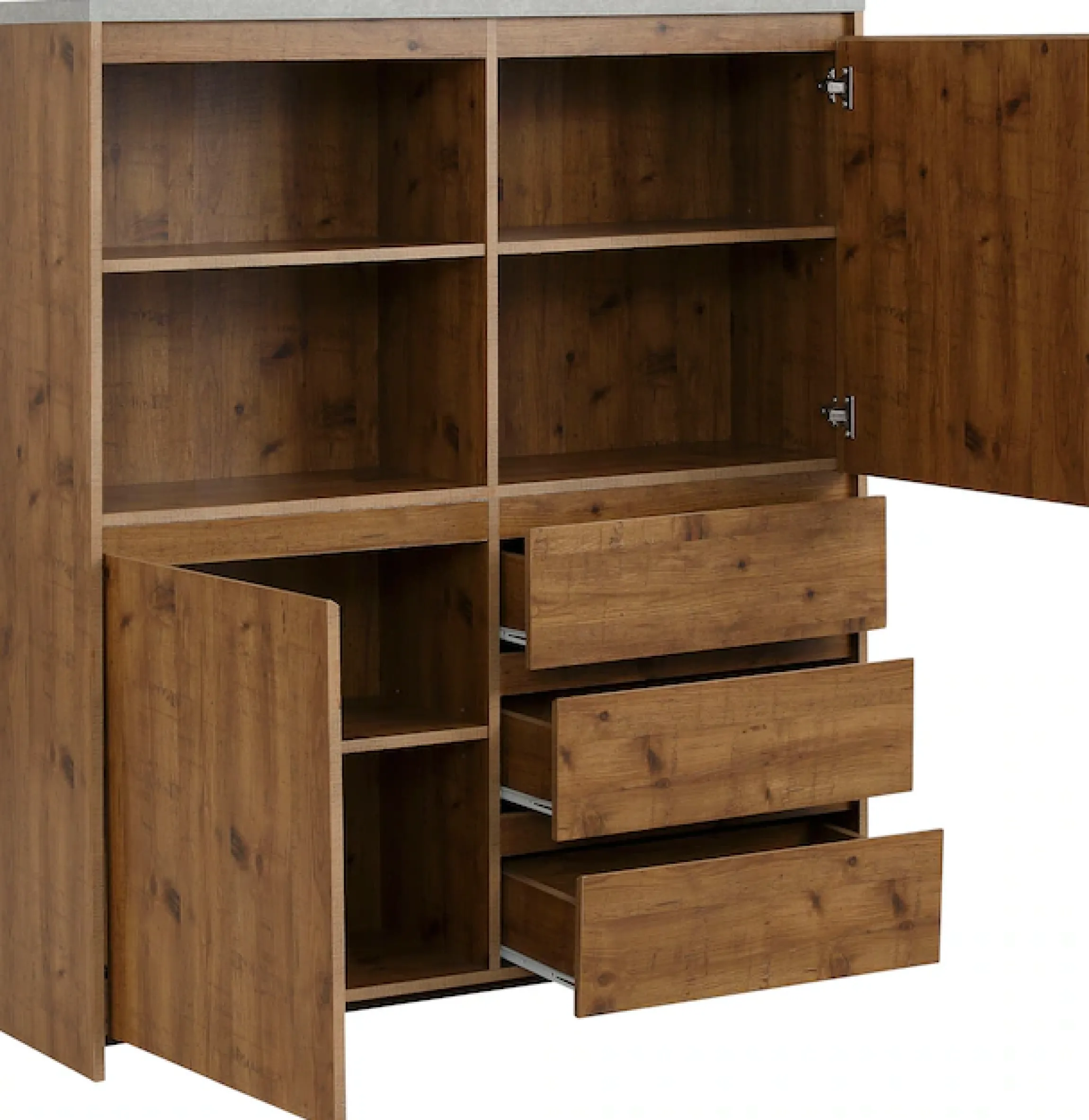 OTTO home Highboard »Maribo« Stauraumschrank im modernen Landhaus-Stil, Breite 125 cm