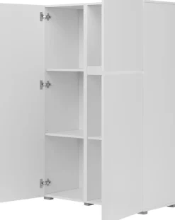 OTTO home Highboard »Metric,Breite 92cm, moderne grifflose Hochkommode 3 Türen,Highboard« Hochschrank mit viel Stauraum, Einlegeböden verstellbar, Türkommode