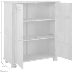 OTTO home Highboard »Mette« Kommode mit 2 Einlegeböden, Breite 85cm, Tiefe 34 cm, Höhe 95 cm