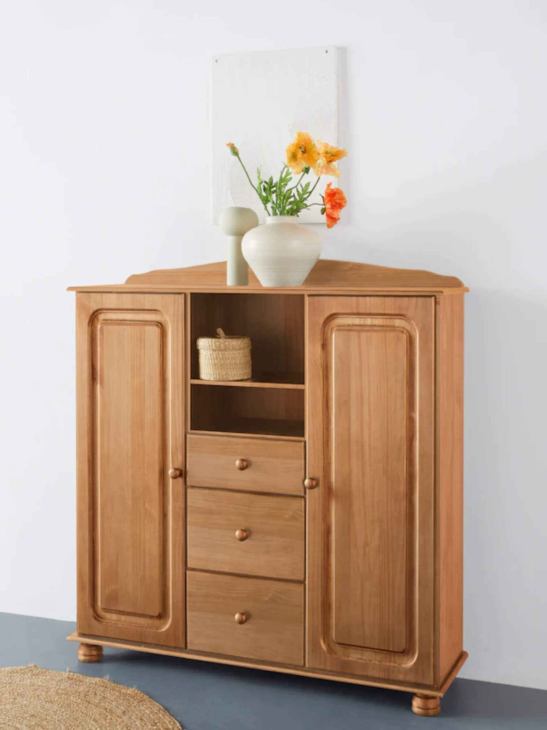 OTTO home Highboard »Mette« Stauraumschrank mit 3 Schubladen und verstellbaren Einlegeböden