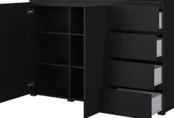 OTTO home Highboard »Modo, Breite 150 cm, moderne grifflose Kommode 2Türen/4 SK« Schubladenkommode mit viel Stauraum, Einlegeböden verstellbar