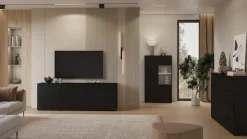 OTTO home Highboard »Modo, Breite 150 cm, moderne grifflose Kommode 2Türen/4 SK« Schubladenkommode mit viel Stauraum, Einlegeböden verstellbar