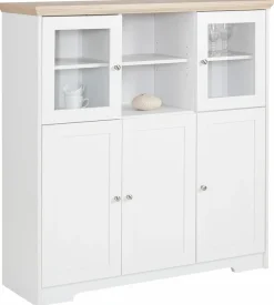OTTO home Highboard »Nanna« Vitrine in Eichen-Optik, Breite 118 cm