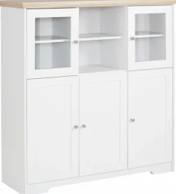 OTTO home Highboard »Nanna« Vitrine in Eichen-Optik, Breite 118 cm