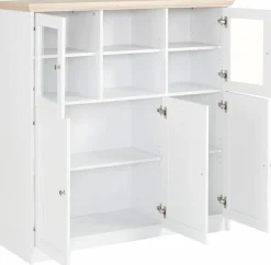 OTTO home Highboard »Nanna« Vitrine in Eichen-Optik, Breite 118 cm