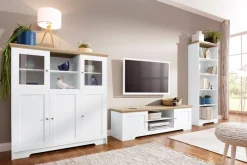 OTTO home Highboard »Nanna« Vitrine in Eichen-Optik, Breite 118 cm
