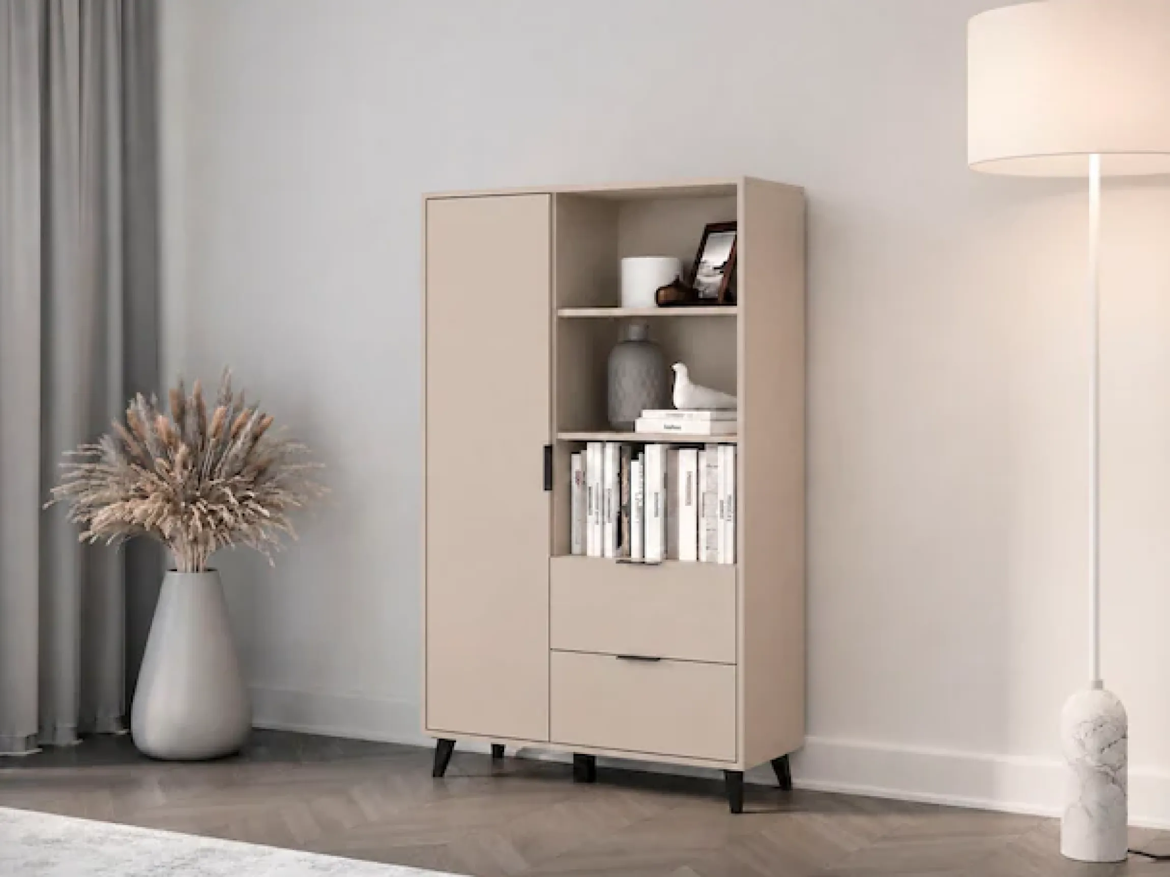 OTTO home Highboard »OSLO – Modernes Stauraummöbel mit Schubladen und Fächern« 1 Stk. tlg. Verstellbare Böden, praktische Griffe und hohe Füße für mehr Komfort