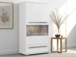 OTTO home Highboard »Piano Vitrine« (H/B/T): 123/69/40,2cm,UV lackiert, Soft-Close Funktion