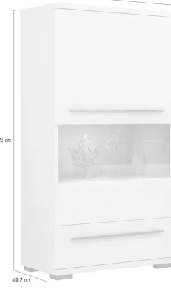 OTTO home Highboard »Piano Vitrine« (H/B/T): 123/69/40,2cm,UV lackiert, Soft-Close Funktion