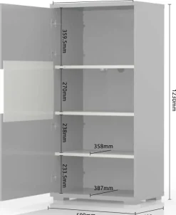 OTTO home Highboard »Piano Vitrine« (H/B/T): 123/60/40,2cm,UV lackiert, Soft-Close Funktion