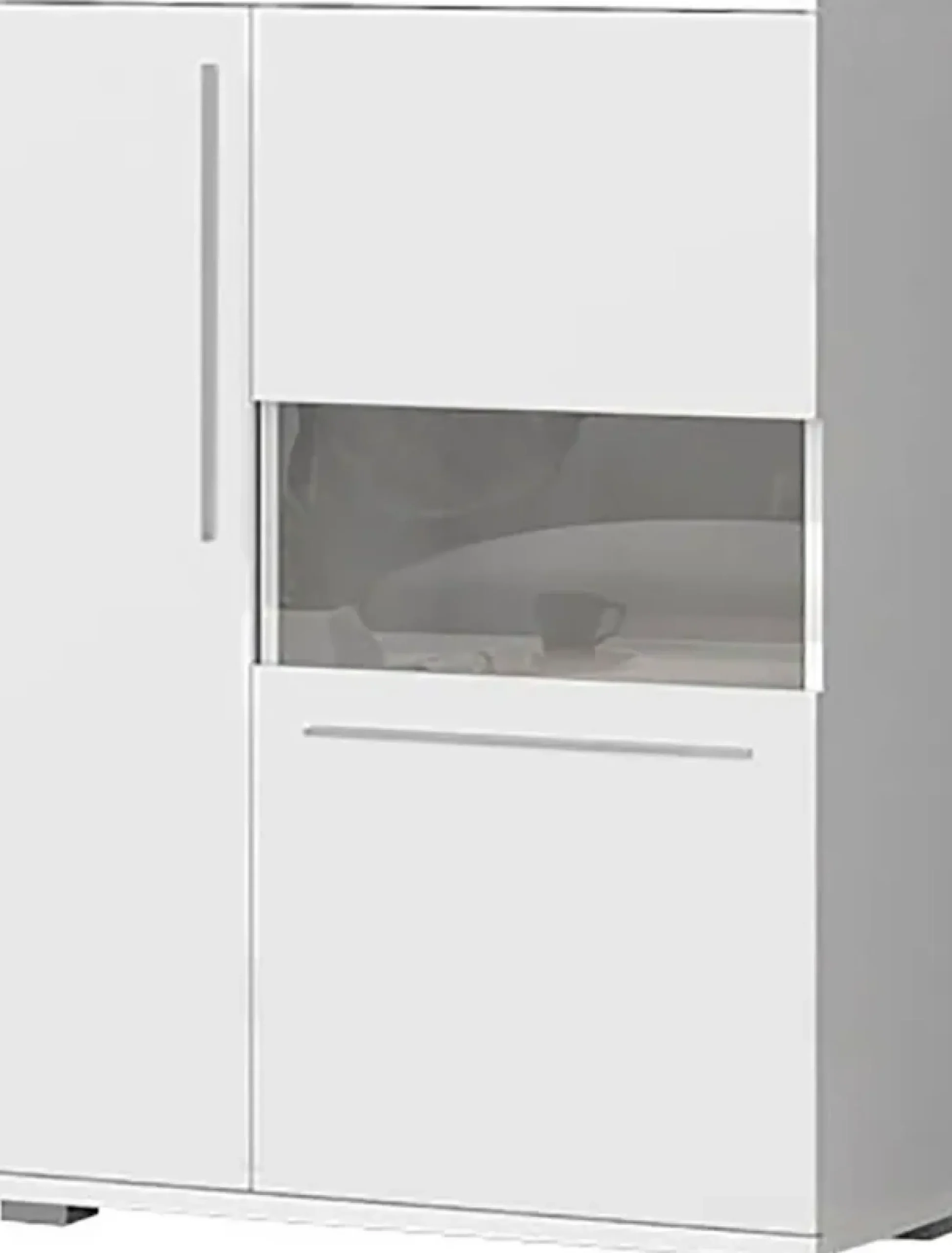 OTTO home Highboard »Piano Vitrine« (H/B/T): 123/90/40,2cm,UV lackiert, Soft-Close Funktion