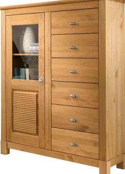 OTTO home Highboard »Rauna« Vitrine, Breite 103 cm, FSC®-zertifiziertes Massivholz