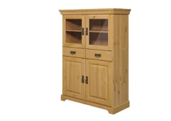 OTTO home Highboard »Rügen« Vitrine im Landhausstil,zertifiziertes Massivholz, Höhe 131 cm