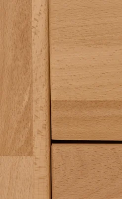OTTO home Highboard »Ribe,130cm breit145cm hoch,Fronten Massivholz,12 Fächer« Korpusaus Holzwerkstoff, Metall Griffe,Böden versetzbar