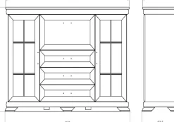 OTTO home Highboard »Royal, eleganter Schrank, Hochkommode, Stauraumelement im Landhausstil« dekorative Rahmenoptik, Metallgriffe, viel Stauraum, 158 cm breit
