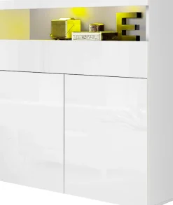OTTO home Highboard »Schrank, Hochschrank, Hochkommode« mit 2 Türen und 1 Schubkasten, Breite 100 cm, ohne Beleuchtung