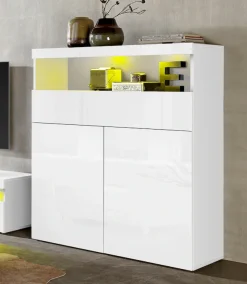 OTTO home Highboard »Schrank, Hochschrank, Hochkommode« mit 2 Türen und 1 Schubkasten, Breite 100 cm, ohne Beleuchtung