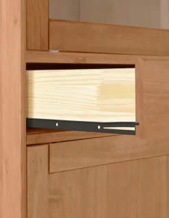 OTTO home Highboard »Schröder« Vitrine aus massivem Kiefernholz, Breite 114 cm