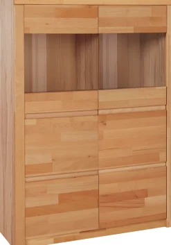 OTTO home Highboard »Silkeborg« schöne grifflose Optik, teilmassiv