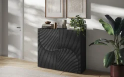 OTTO home Highboard »Snake, Kommode, Anrichte, Stauraummöbel, Höhe 123 cm, Breite 121 cm« moderne Wohnmöbel, 2 Türen, viel Stauraum, stilvoll und funktional