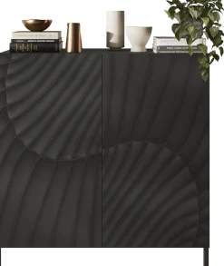 OTTO home Highboard »Snake, Kommode, Anrichte, Stauraummöbel, Höhe 123 cm, Breite 121 cm« moderne Wohnmöbel, 2 Türen, viel Stauraum, stilvoll und funktional