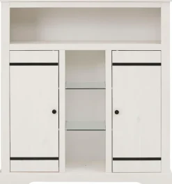 OTTO home Highboard Stauraumschrank aus massivem Kiefernholz, Breite 120 cm
