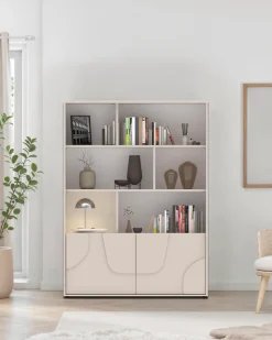 OTTO home Highboard »Stone« 3D-Design, Stauraum dekorativ & praktisch, Füße wählbar