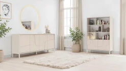 OTTO home Highboard »Stone« 3D-Design, Stauraum dekorativ & praktisch, Füße wählbar