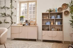 OTTO home Highboard »Stone« 3D-Design, Stauraum dekorativ & praktisch, Füße wählbar
