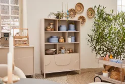 OTTO home Highboard »Stone« 3D-Design, Stauraum dekorativ & praktisch, Füße wählbar