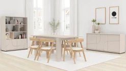 OTTO home Highboard »Stone« 3D-Design, Stauraum dekorativ & praktisch, Füße wählbar
