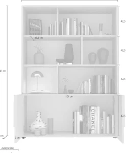 OTTO home Highboard »Stone« 3D-Design, Stauraum dekorativ & praktisch, Füße wählbar