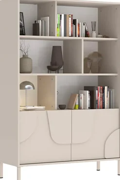 OTTO home Highboard »Stone« 3D-Design, Stauraum dekorativ & praktisch, Füße wählbar
