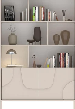OTTO home Highboard »Stone« 3D-Design, Stauraum dekorativ & praktisch, Füße wählbar