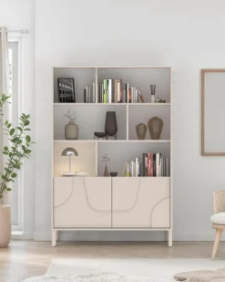 OTTO home Highboard »Stone« 3D-Design, Stauraum dekorativ & praktisch, Füße wählbar