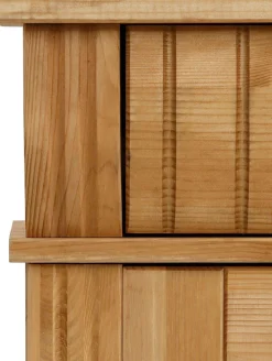 OTTO home Highboard »Teresa Mini-Vitrine mit Glastüren und 2 Schubkästen« Kommode, aus massiver Kiefer, Breite 84 cm, FSC®