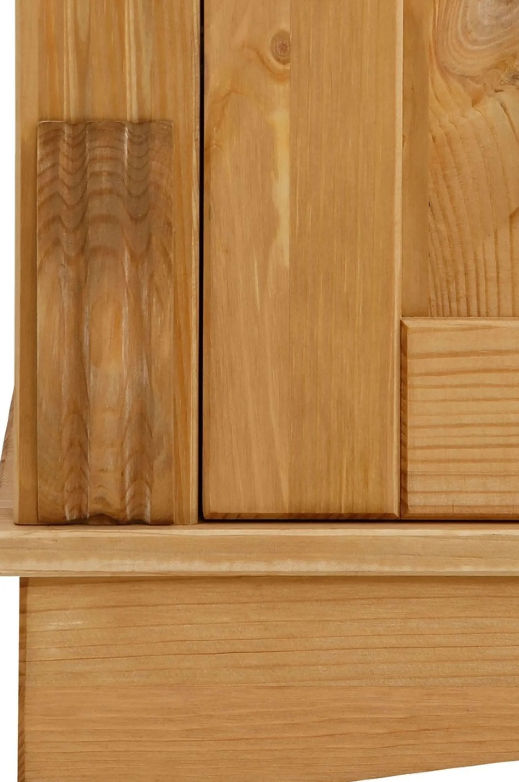 OTTO home Highboard »Teresa Mini-Vitrine mit Glastüren und 2 Schubkästen« Kommode, aus massiver Kiefer, Breite 84 cm, FSC®