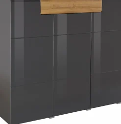 OTTO home Highboard »Toledo,Breite 147,5 cm,trendige Hochkommode mit 3 Türen 1SK« Hochschrank mit viel Stauraum, stylische Hochglanzfronten