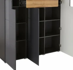 OTTO home Highboard »Toledo,Breite 147,5 cm,trendige Hochkommode mit 3 Türen 1SK« Hochschrank mit viel Stauraum, stylische Hochglanzfronten
