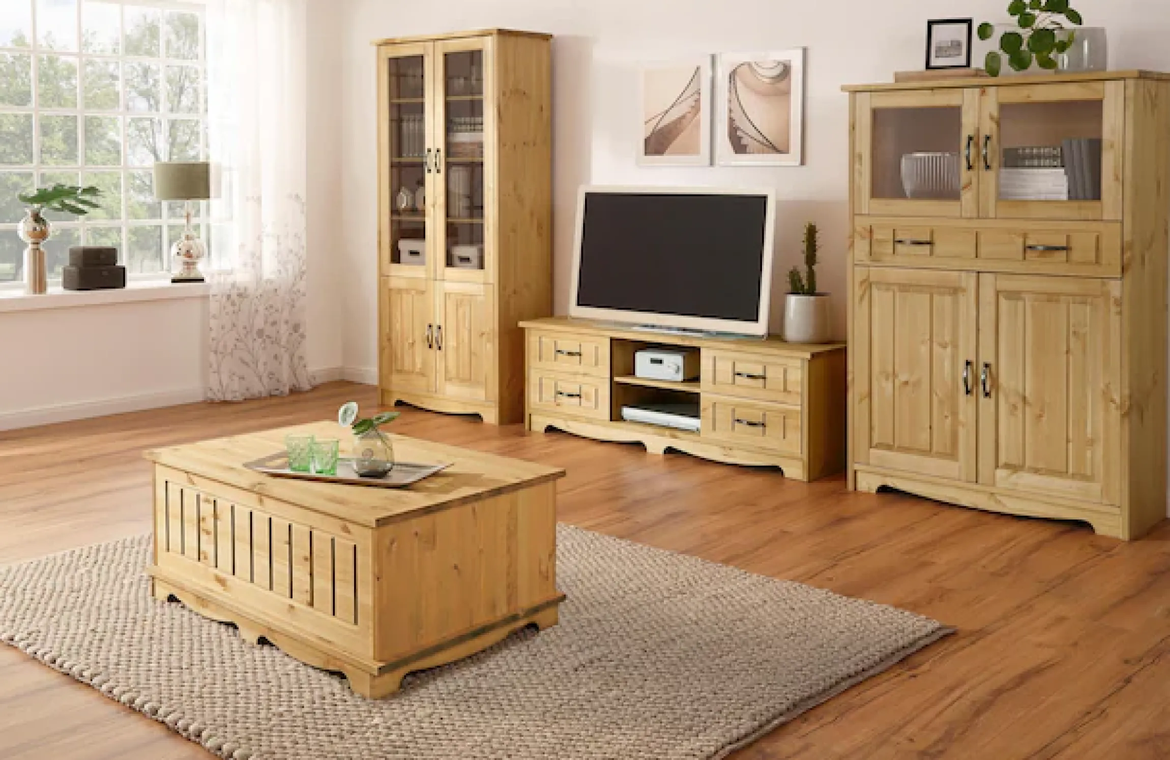 OTTO home Highboard »Trinidad« Vitrine, Breite 102 cm