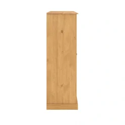 OTTO home Highboard »Turia, mit Glas- und Lamellentüren« Vitrine/Midischrank/Kommode, aus massivem Kiefernholz, FSC®, B: 127 cm
